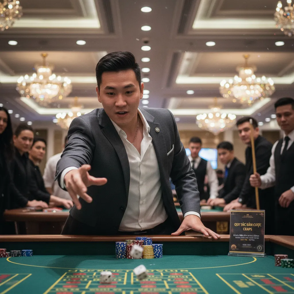 Khu vực cược Field, Hardways và Proposition Bets ở giữa bàn Craps