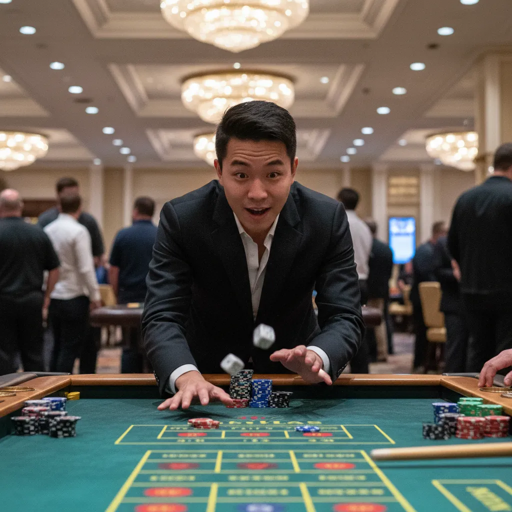 Shooter tung xúc xắc trong Craps